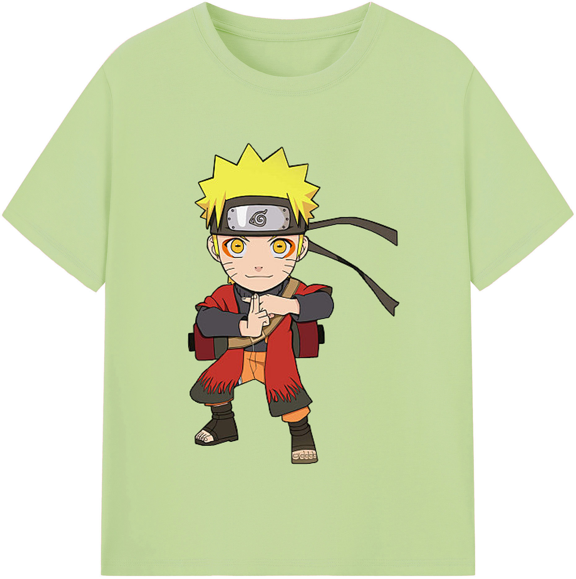 （画像用） NARUTO -ナルト- うずまき ナルト Uzumaki Naruto 綿100％半袖Tシャツ（フロントプリント）